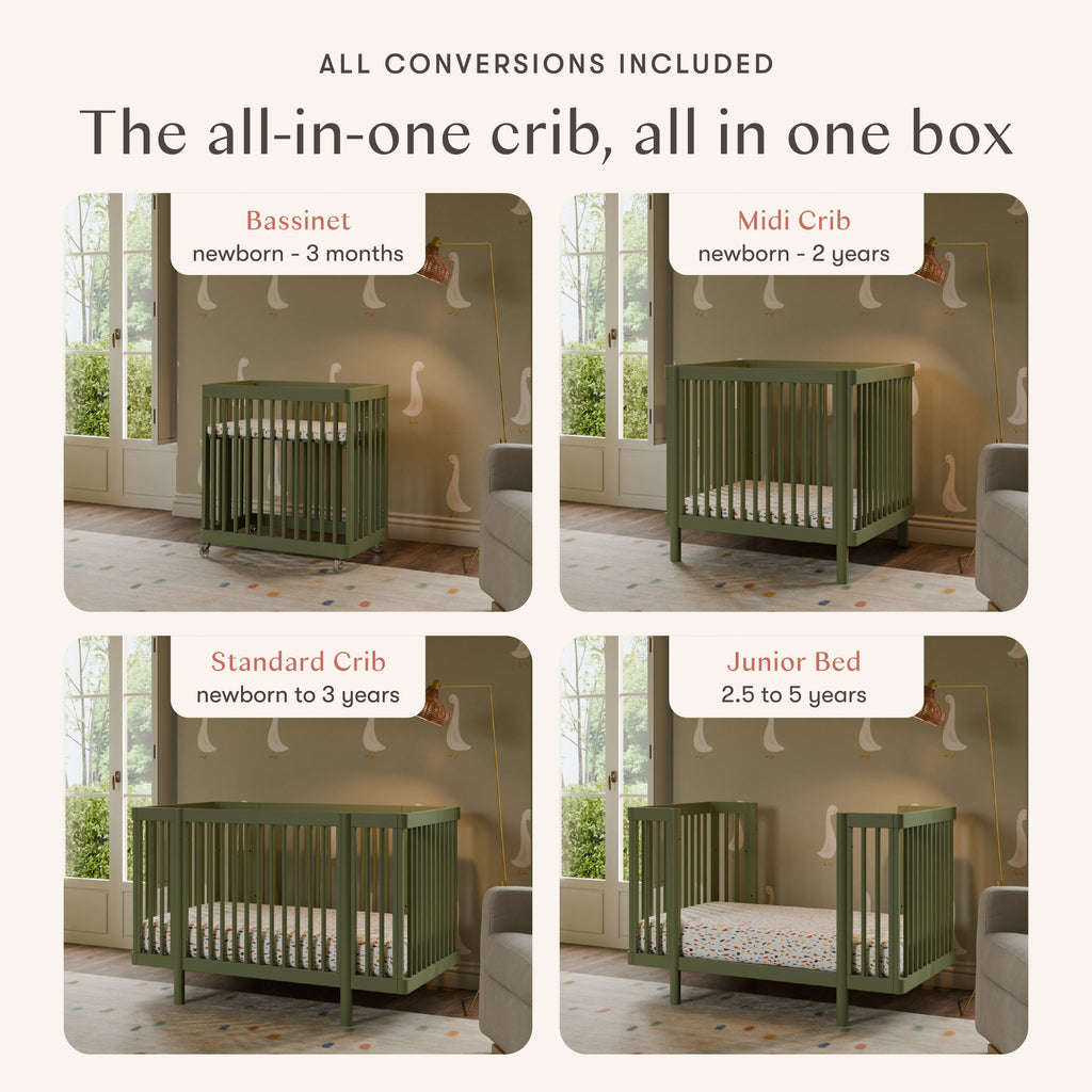 Pogo 8-in-1 Convertible Crib with All-Stages® Conversion Kits