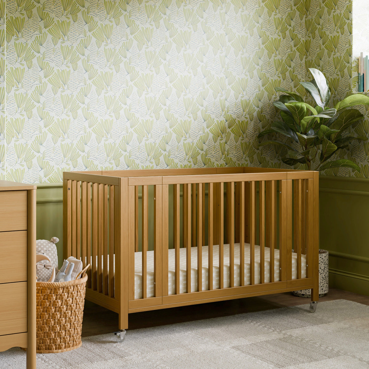 Rolli 9-in-1 Convertible All-Stages® Crib with Bassinet & Toddler Bed Conversion Kits