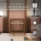 Rolli 9-in-1 Convertible All-Stages® Crib with Bassinet & Toddler Bed Conversion Kits
