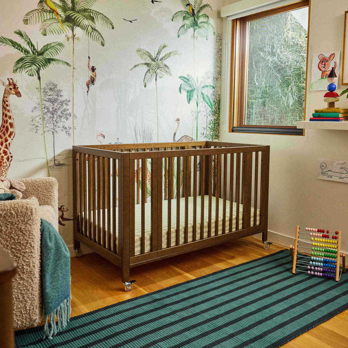 Rolli 9-in-1 Convertible All-Stages® Crib with Bassinet & Toddler Bed Conversion Kits