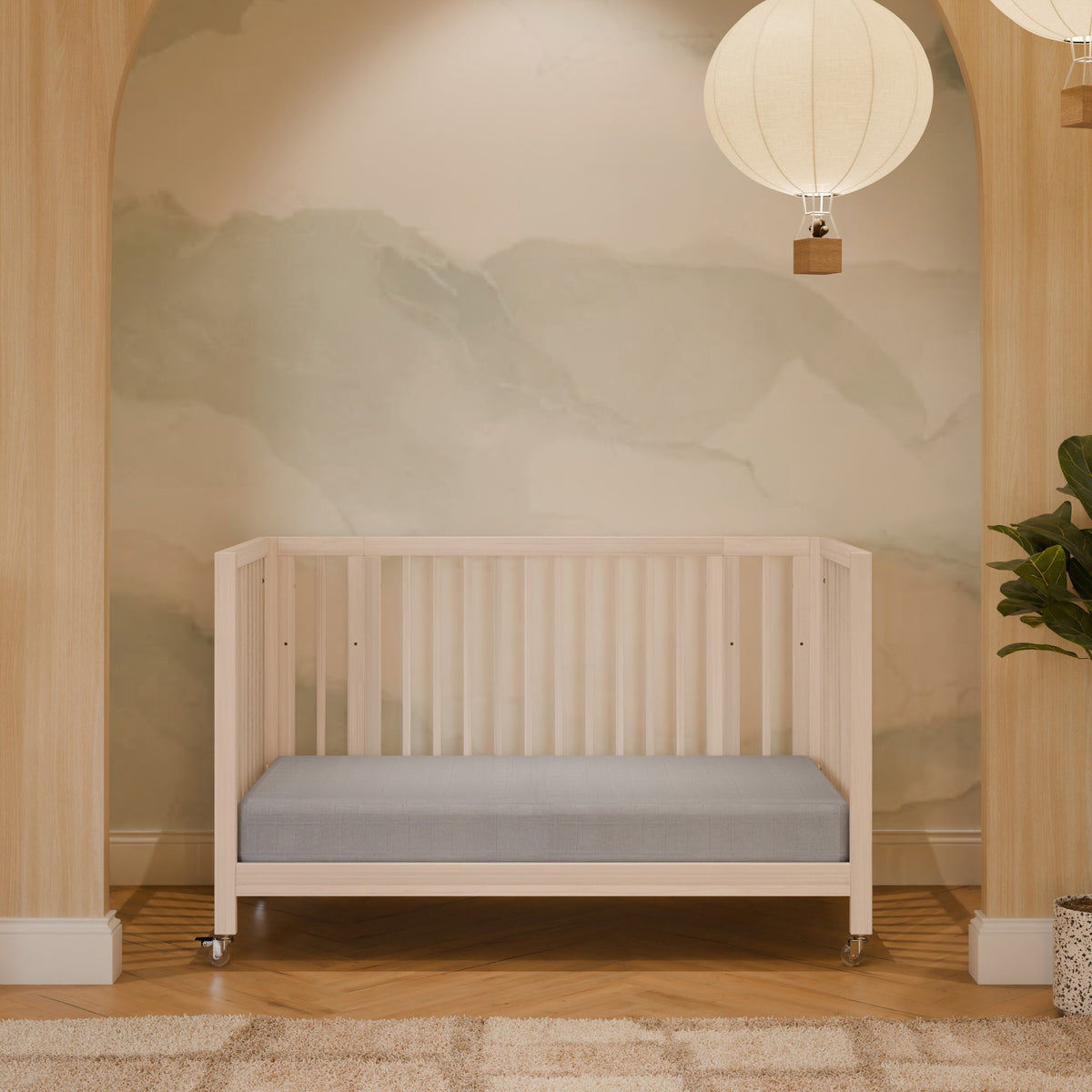 Rolli 9-in-1 Convertible All-Stages® Crib with Bassinet & Toddler Bed Conversion Kits