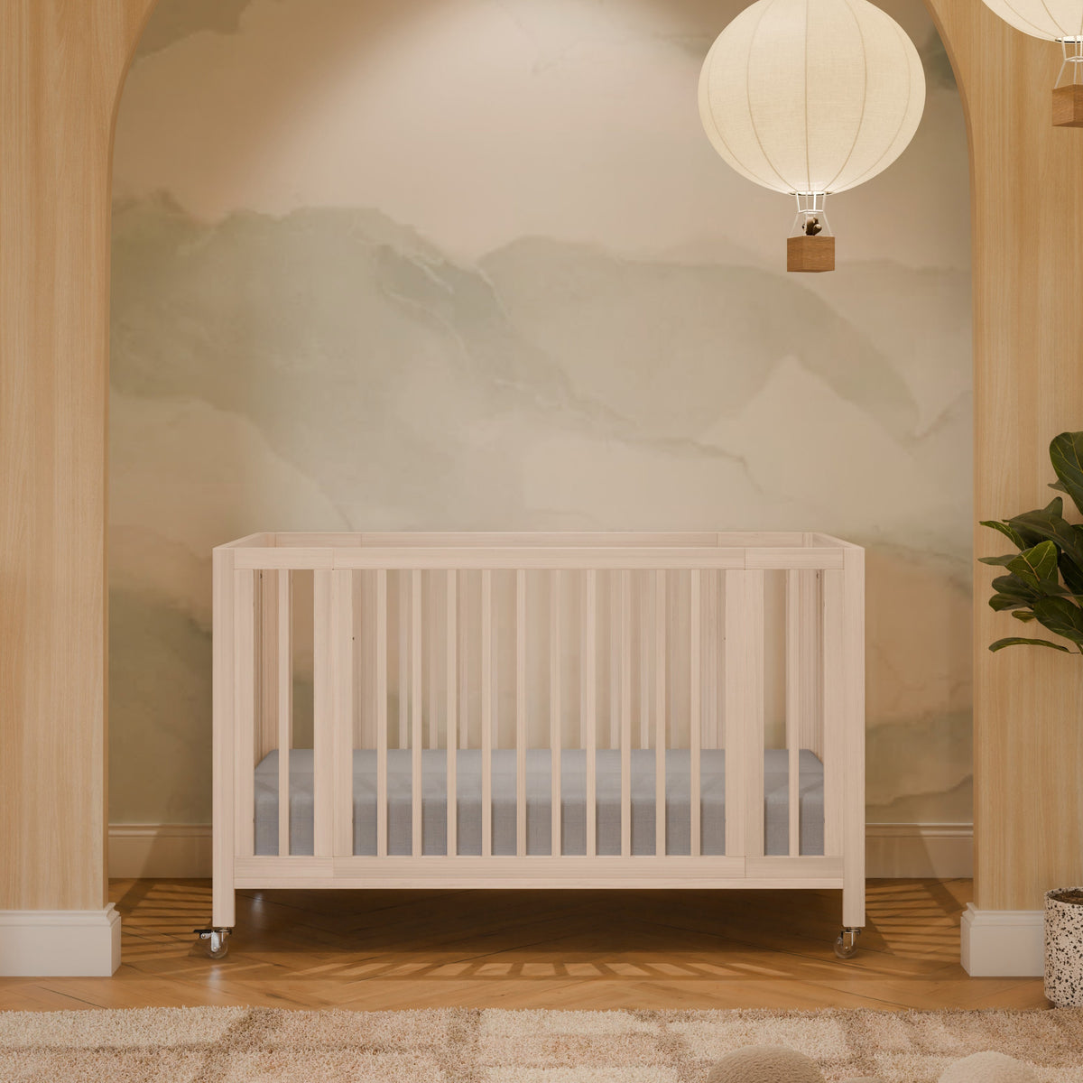 Rolli 9-in-1 Convertible All-Stages® Crib with Bassinet & Toddler Bed Conversion Kits