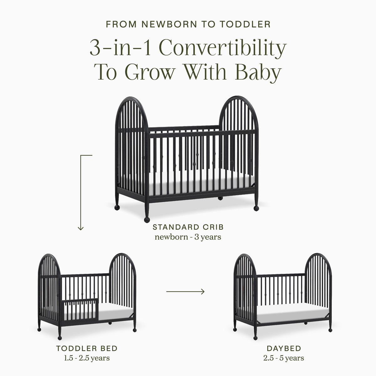 Alouette 3-in-1 Convertible Spindle Crib