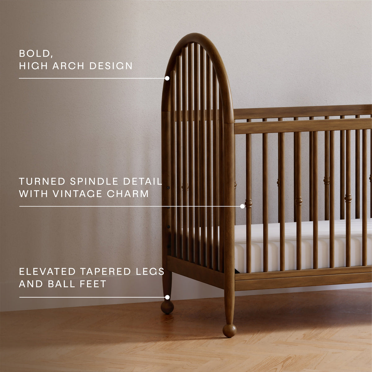 Alouette 3-in-1 Convertible Spindle Crib