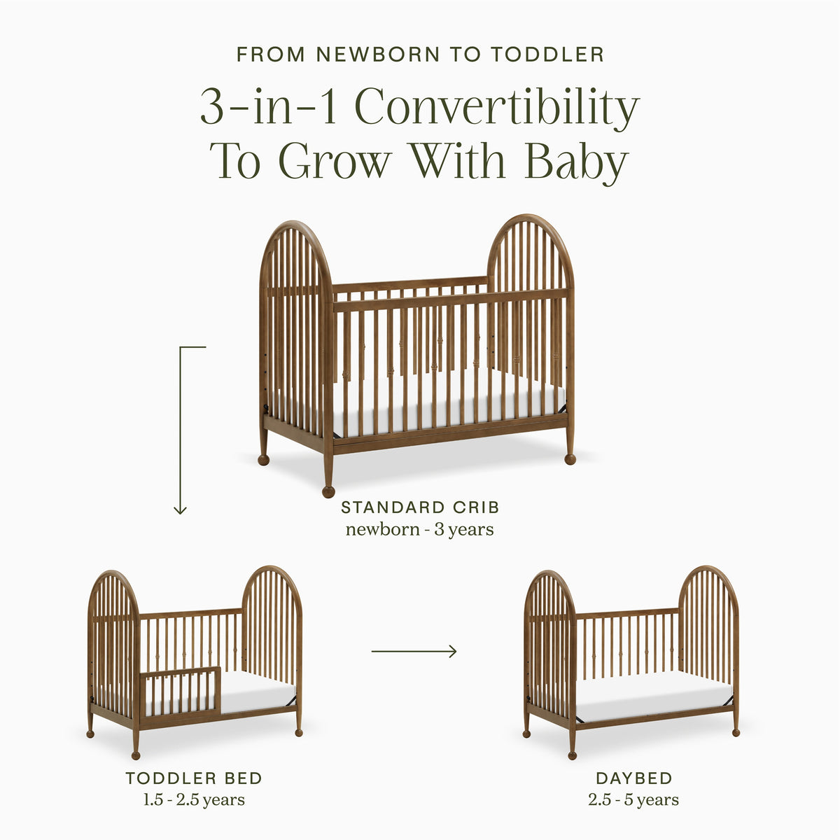 Alouette 3-in-1 Convertible Spindle Crib