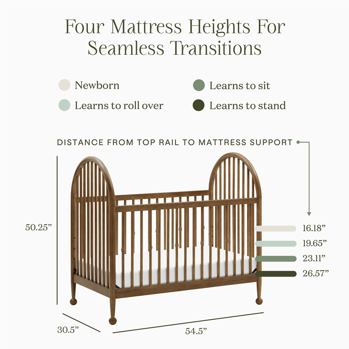 Alouette 3-in-1 Convertible Spindle Crib