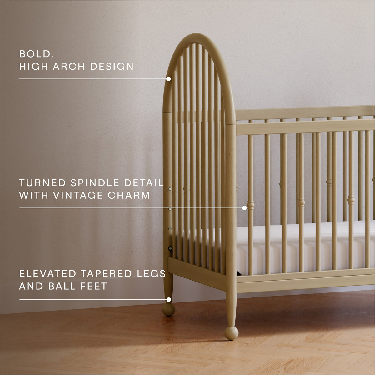 Alouette 3-in-1 Convertible Spindle Crib