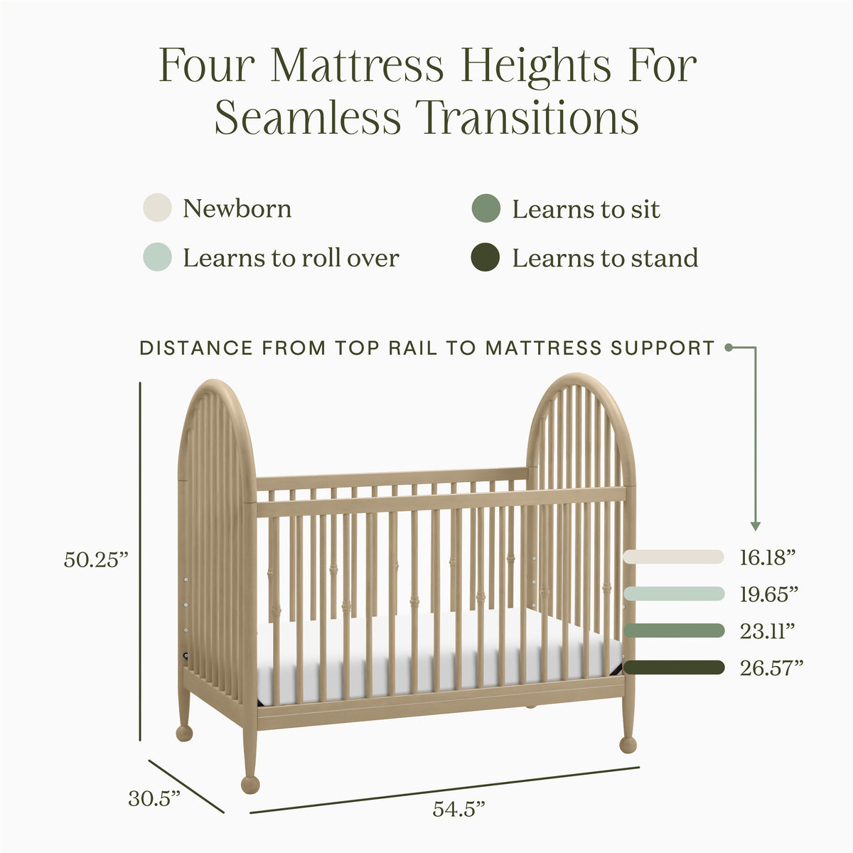 Alouette 3-in-1 Convertible Spindle Crib