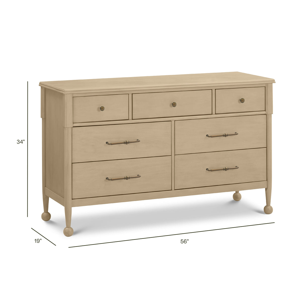 Alouette 7-Drawer Wide Assembled Dresser (56")