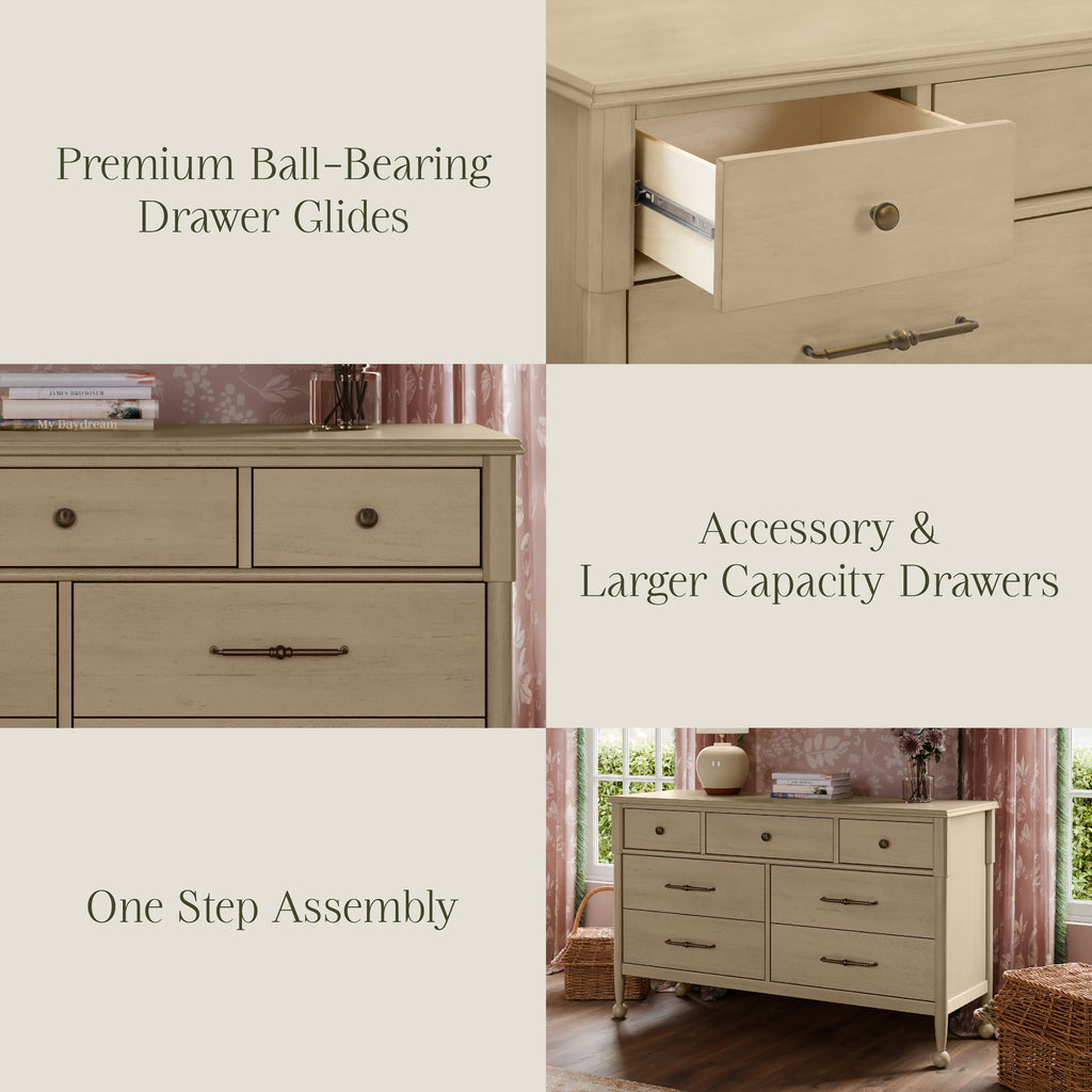 Alouette 7-Drawer Wide Assembled Dresser (56")