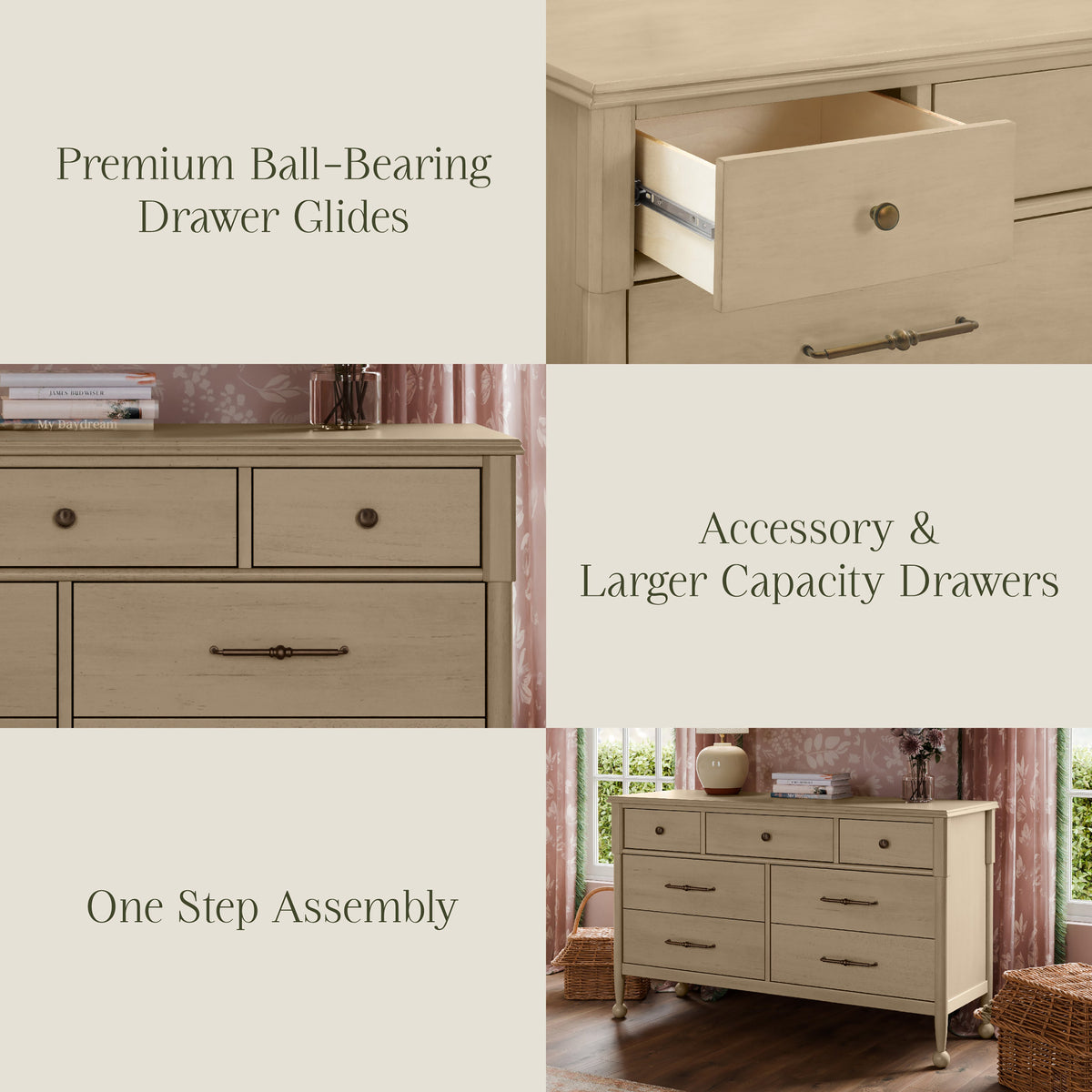 Alouette 7-Drawer Wide Assembled Dresser (56")