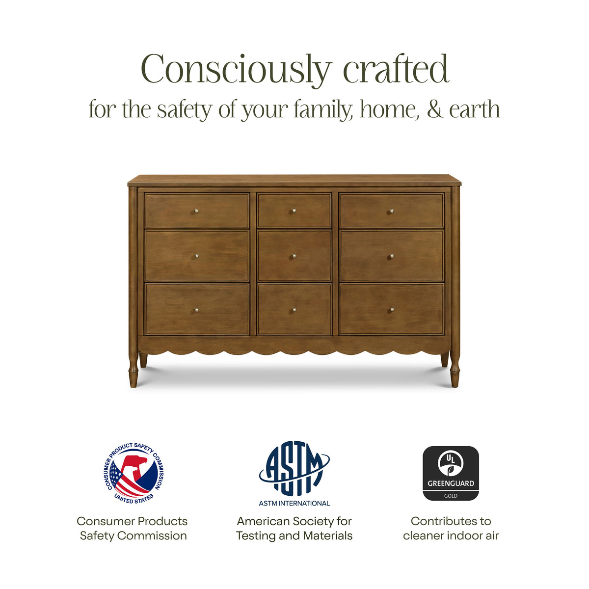 Ambrosia 9-Drawer Wide Assembled Dresser (56")