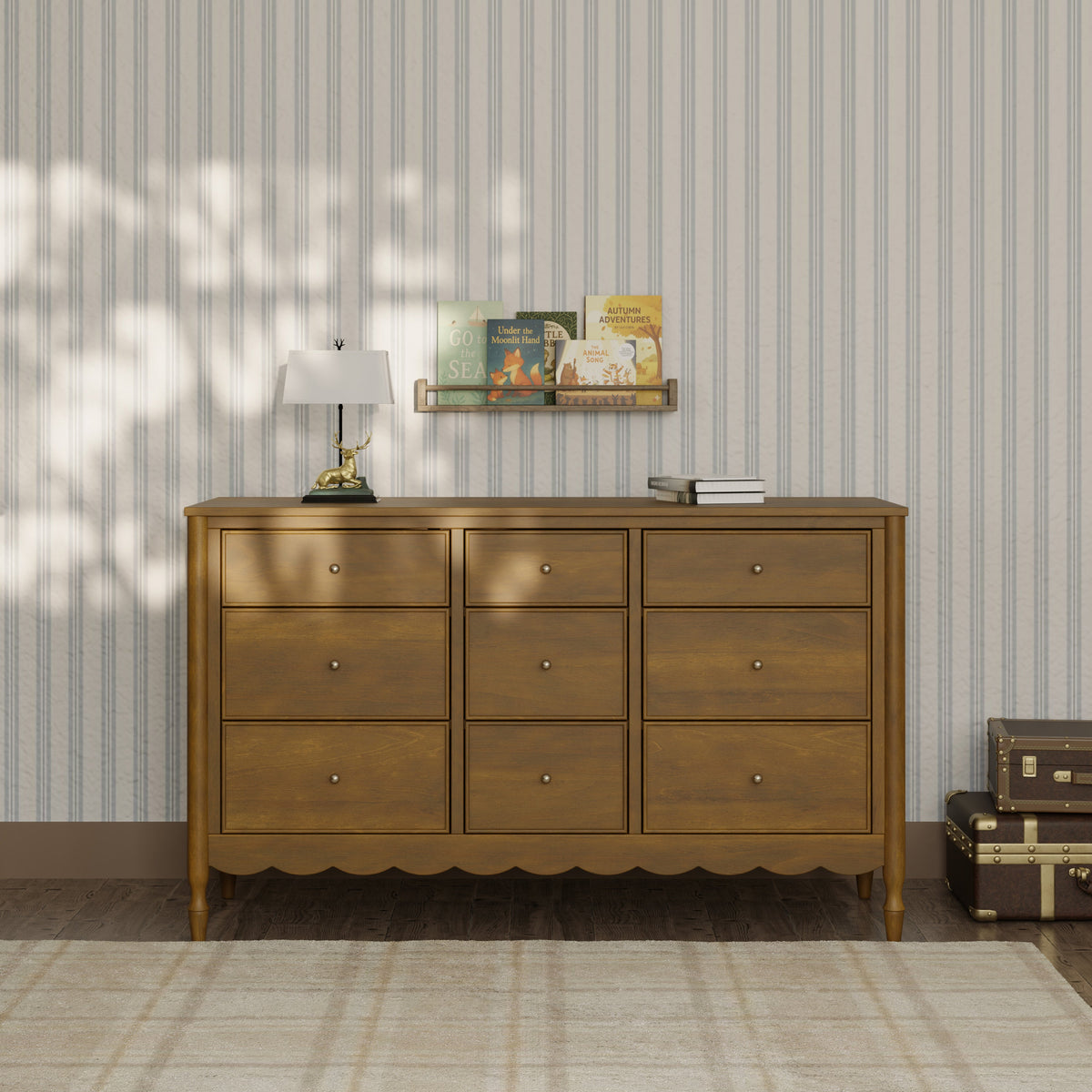 Ambrosia 9-Drawer Wide Assembled Dresser (56")