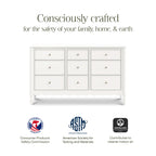 Ambrosia 9-Drawer Wide Assembled Dresser (56")