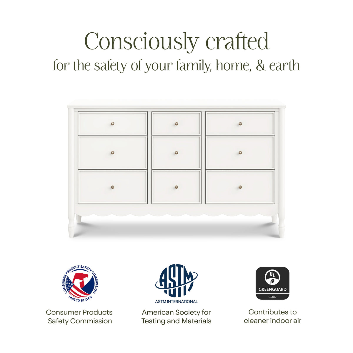 Ambrosia 9-Drawer Wide Assembled Dresser (56")
