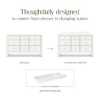 Ambrosia 9-Drawer Wide Assembled Dresser (56")