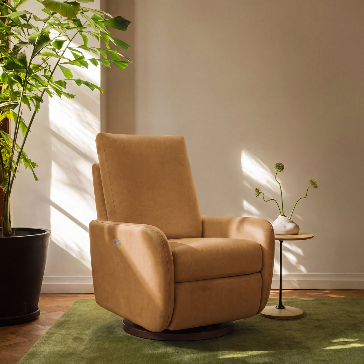 Petal Electronic Recliner and Swivel Glider with USB Port