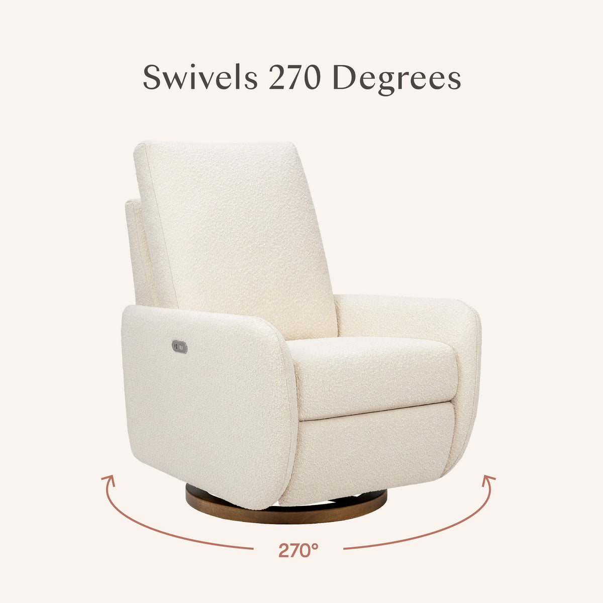 Petal Electronic Recliner and Swivel Glider with USB Port