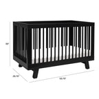 Hudson 3-in-1 Convertible Crib with Toddler Bed Conversion Kit