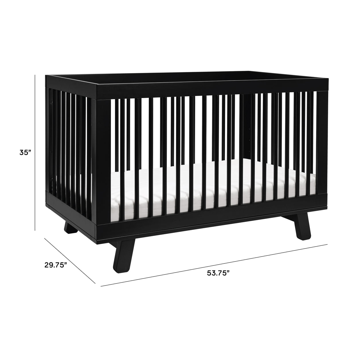 Hudson 3-in-1 Convertible Crib with Toddler Bed Conversion Kit