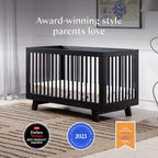 Hudson 3-in-1 Convertible Crib with Toddler Bed Conversion Kit