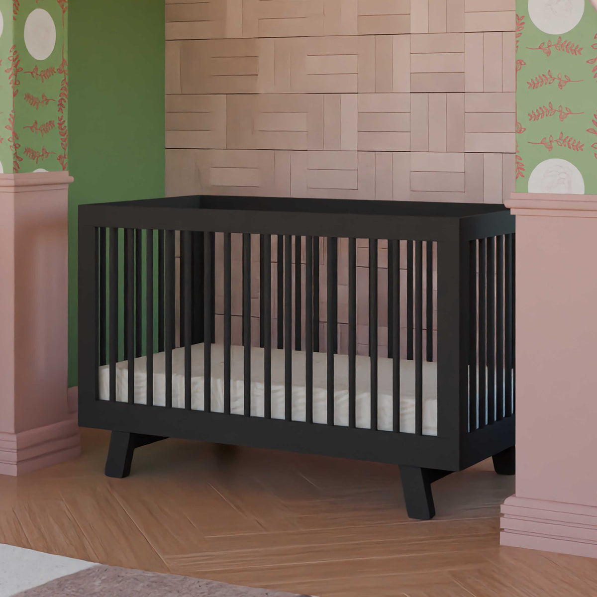 Hudson 3-in-1 Convertible Crib with Toddler Bed Conversion Kit