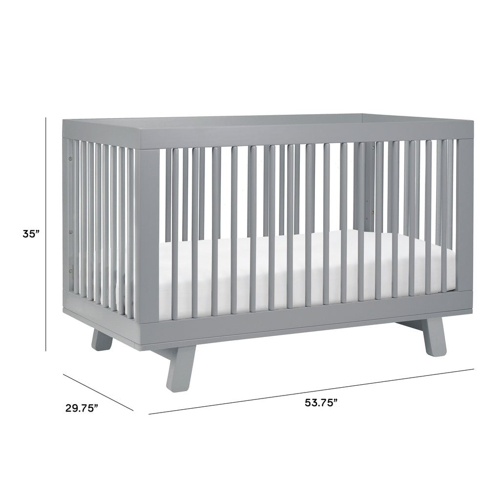 Hudson 3-in-1 Convertible Crib with Toddler Bed Conversion Kit