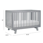 Hudson 3-in-1 Convertible Crib with Toddler Bed Conversion Kit