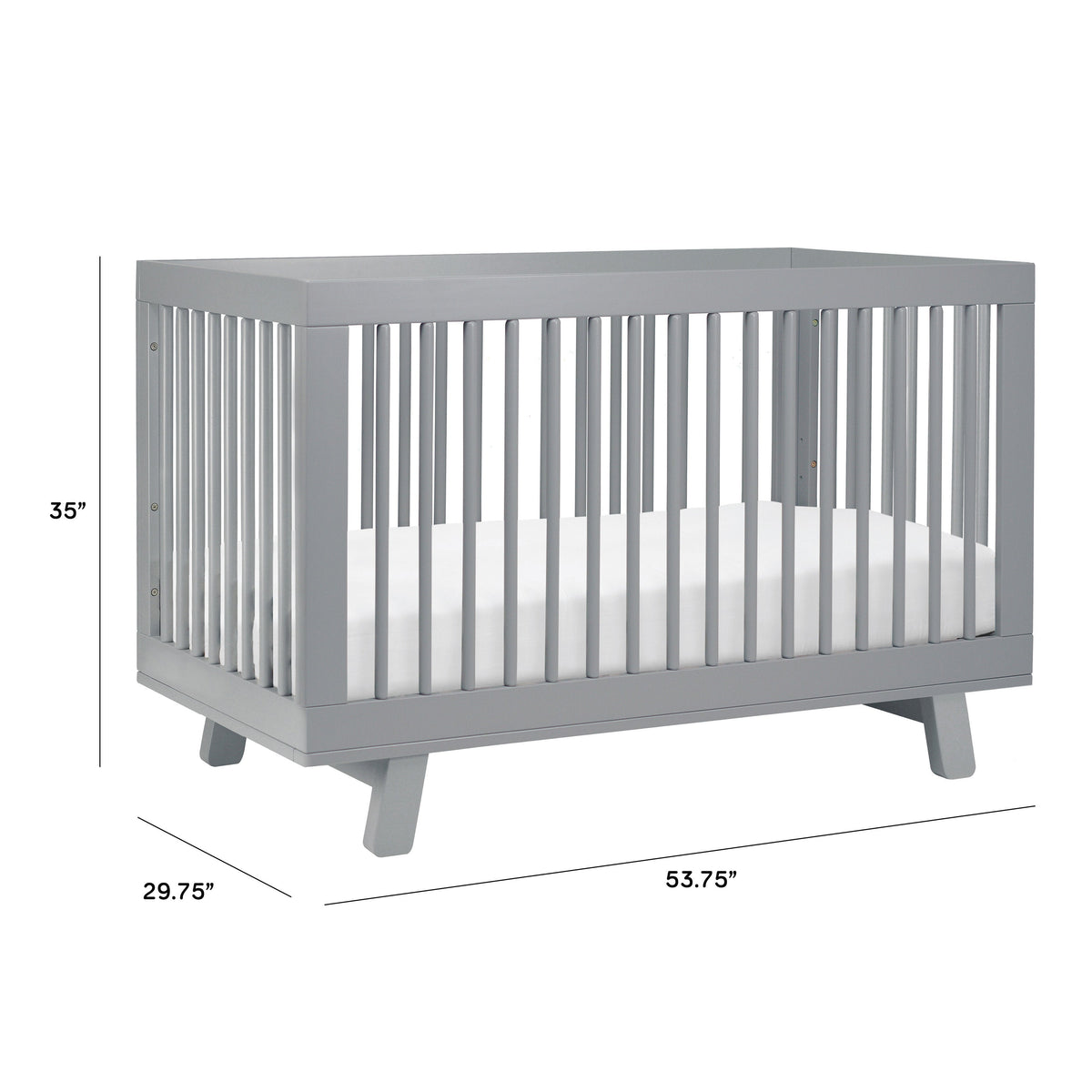 Hudson 3-in-1 Convertible Crib with Toddler Bed Conversion Kit