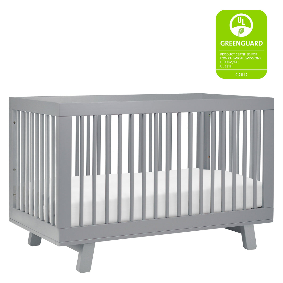 Hudson 3-in-1 Convertible Crib with Toddler Bed Conversion Kit