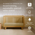 Hudson 3-in-1 Convertible Crib with Toddler Bed Conversion Kit