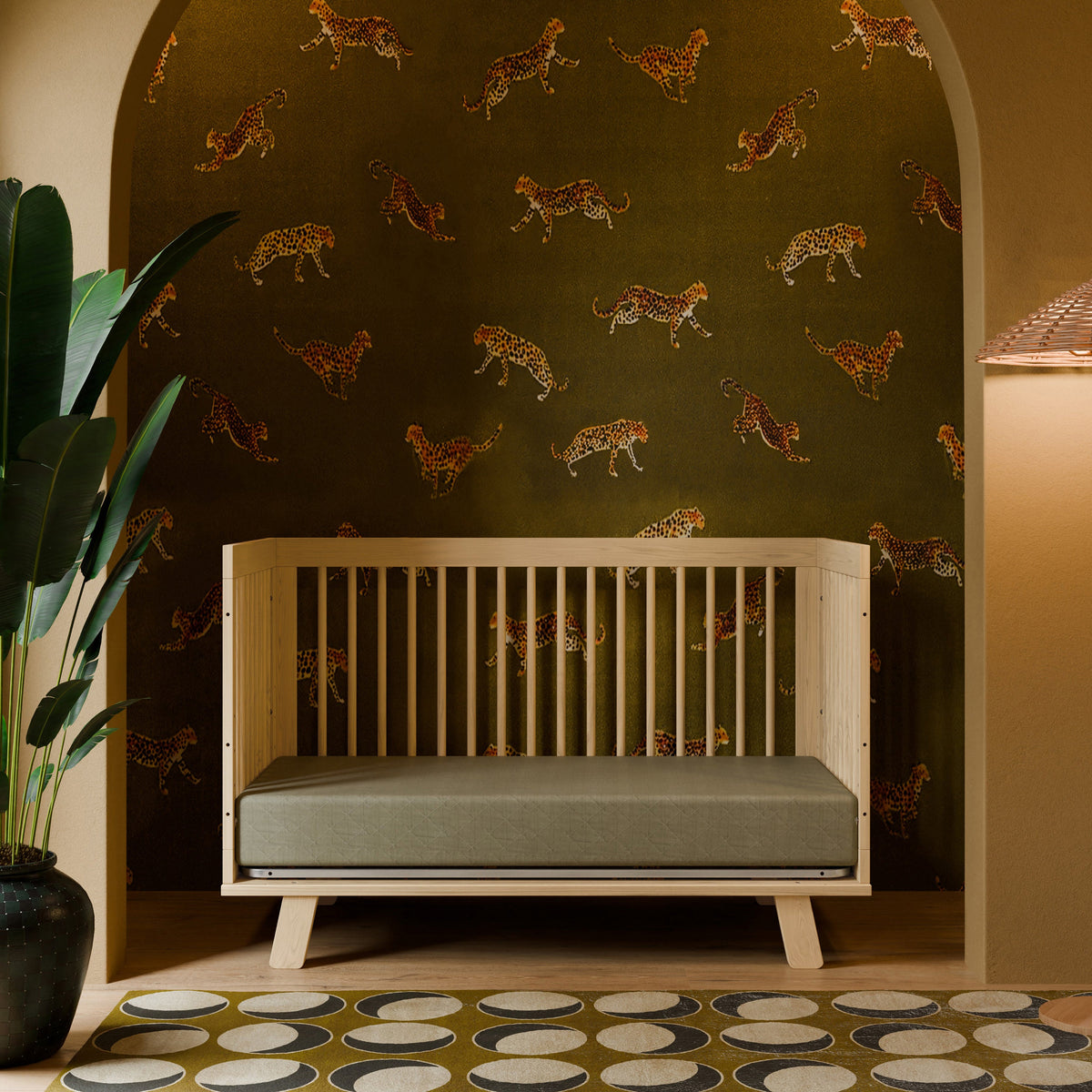 Hudson 3-in-1 Convertible Crib with Toddler Bed Conversion Kit
