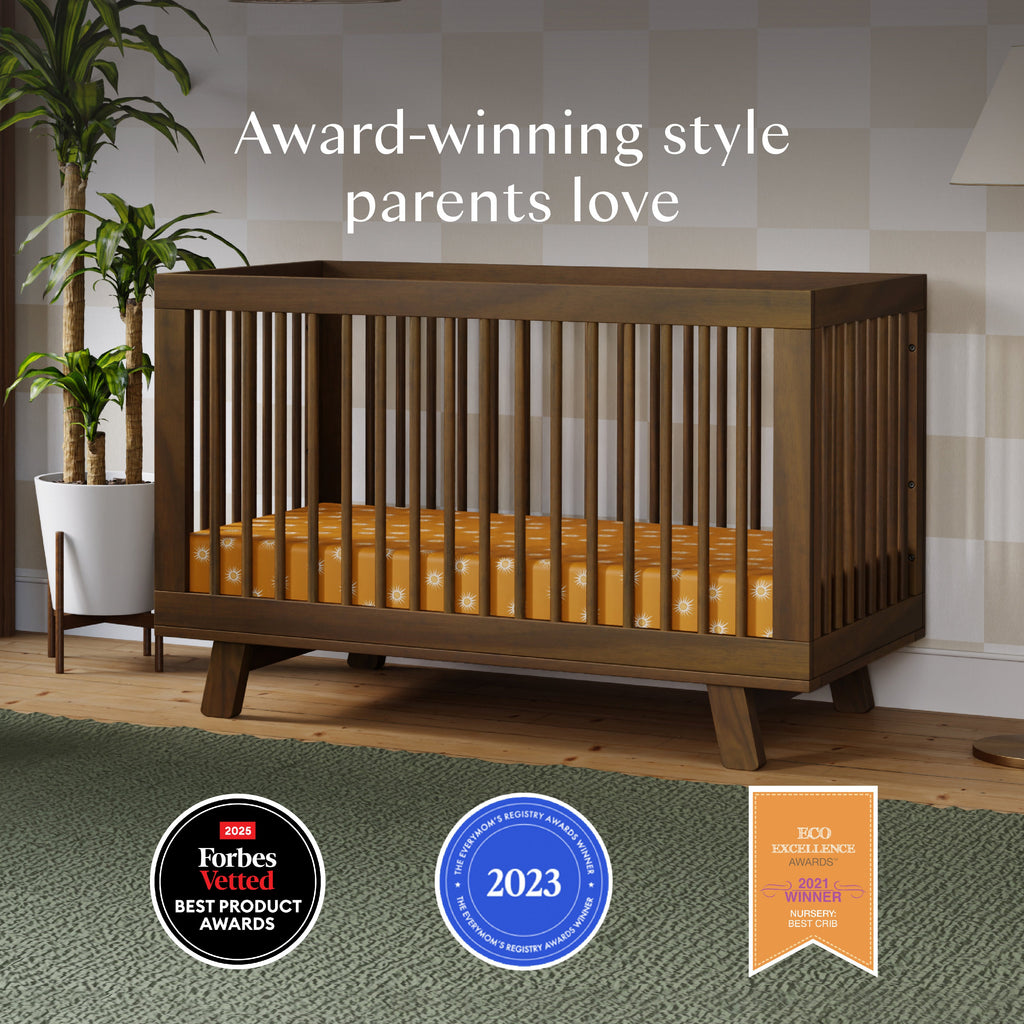 Hudson 3-in-1 Convertible Crib with Toddler Bed Conversion Kit
