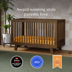 Hudson 3-in-1 Convertible Crib with Toddler Bed Conversion Kit