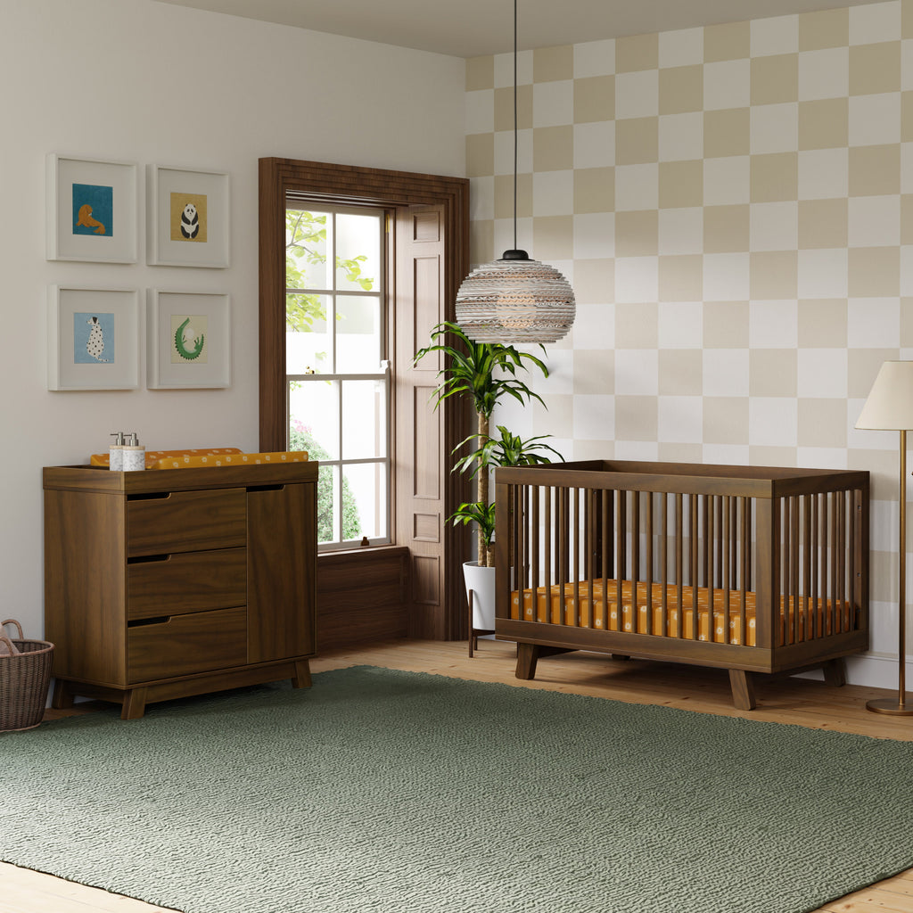 Hudson 3-in-1 Convertible Crib with Toddler Bed Conversion Kit