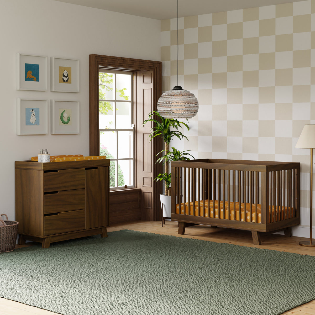 Hudson 3-in-1 Convertible Crib with Toddler Bed Conversion Kit