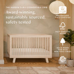 Hudson 3-in-1 Convertible Crib with Toddler Bed Conversion Kit