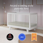 Hudson 3-in-1 Convertible Crib with Toddler Bed Conversion Kit