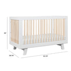 Hudson 3-in-1 Convertible Crib with Toddler Bed Conversion Kit