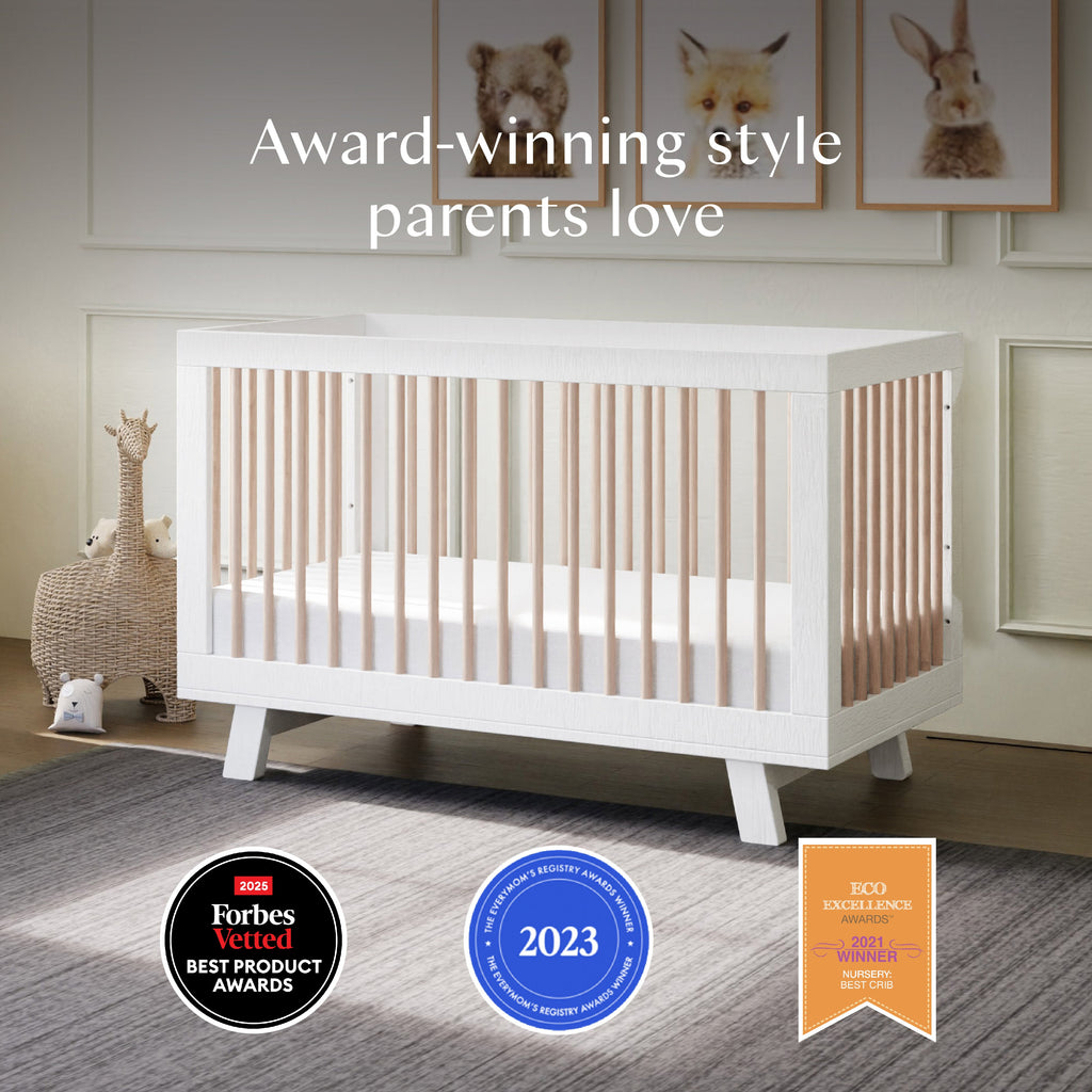 Hudson 3-in-1 Convertible Crib with Toddler Bed Conversion Kit