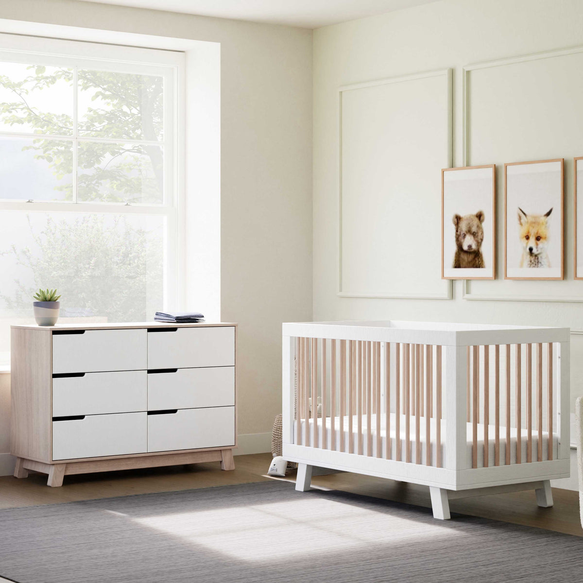 Hudson 3-in-1 Convertible Crib with Toddler Bed Conversion Kit