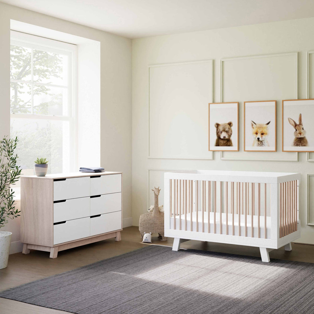 Hudson 3-in-1 Convertible Crib with Toddler Bed Conversion Kit