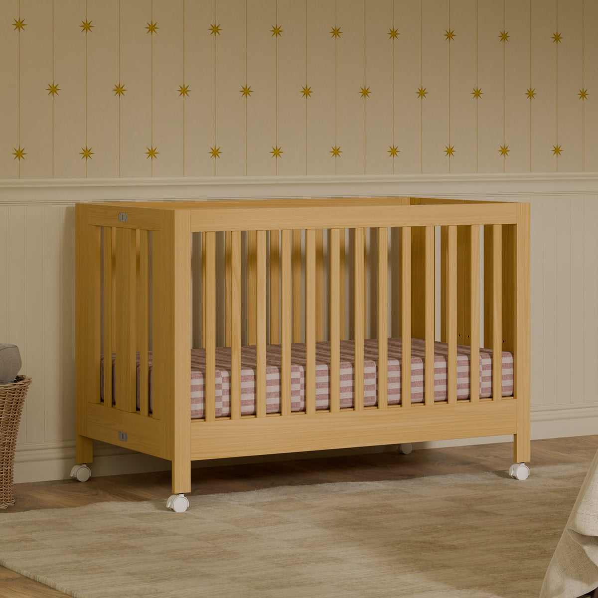 Maki Portable Folding Crib with Toddler Bed Conversion Kit