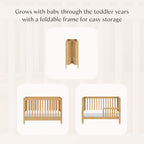Maki Portable Folding Crib with Toddler Bed Conversion Kit