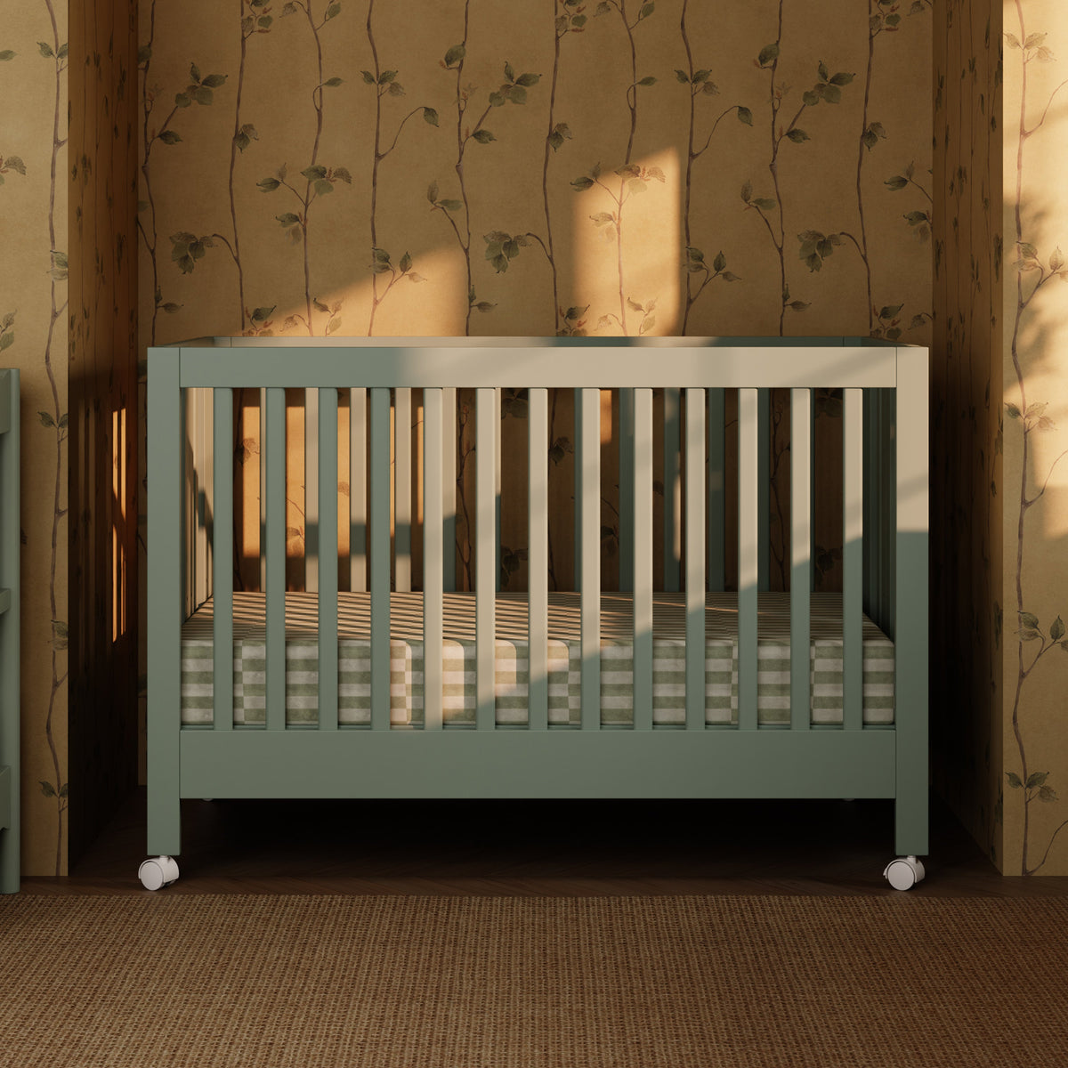 Maki Portable Folding Crib with Toddler Bed Conversion Kit