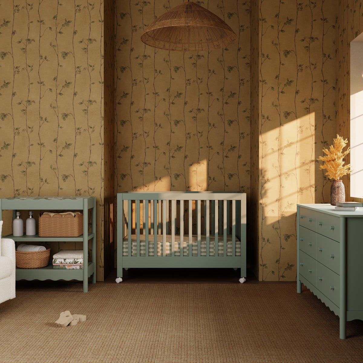 Maki Portable Folding Crib with Toddler Bed Conversion Kit