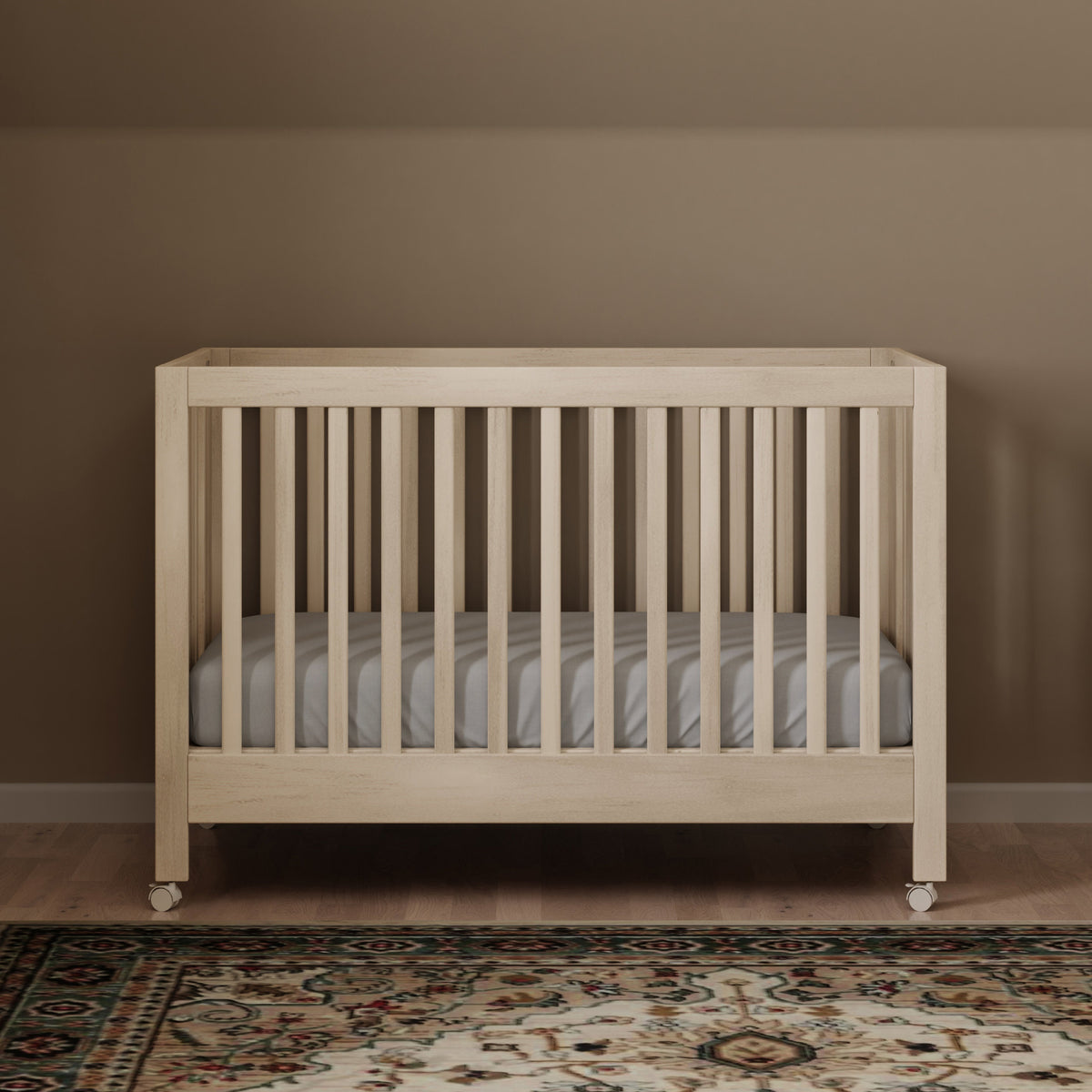 Maki Portable Folding Crib with Toddler Bed Conversion Kit