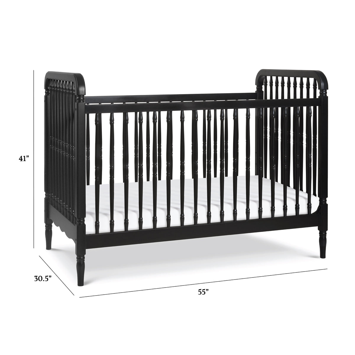 Liberty 3-in-1 Convertible Spindle Crib with Toddler Bed Conversion Kit
