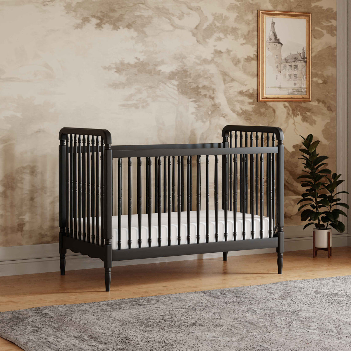 Liberty 3-in-1 Convertible Spindle Crib with Toddler Bed Conversion Kit