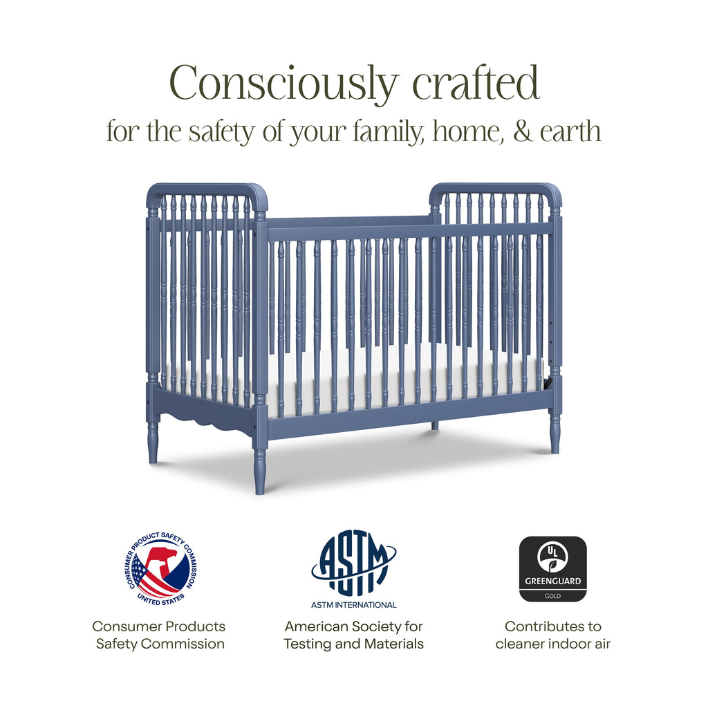 Liberty 3-in-1 Convertible Spindle Crib with Toddler Bed Conversion Kit